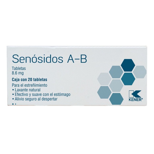 [7501493860353] Senósidos A-B 8.6 Mg 20 Tabletas Genérico Kener 