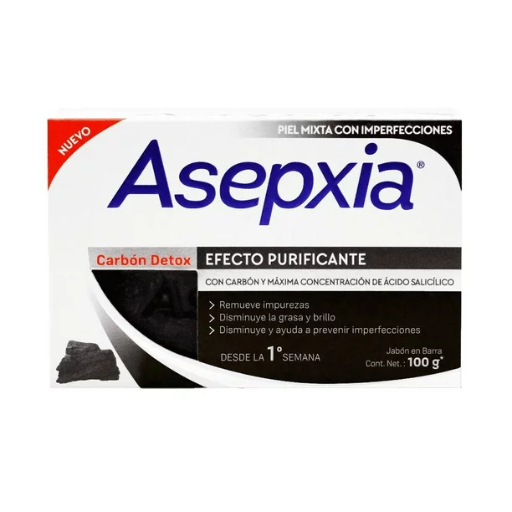 [650240066269] Jabón Asepxia Carbón 100 G 4 Piezas