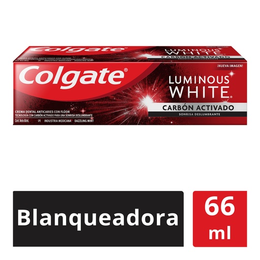 [7509546674018] Pasta Dental Colgate Luminus White Carbón 66 Ml