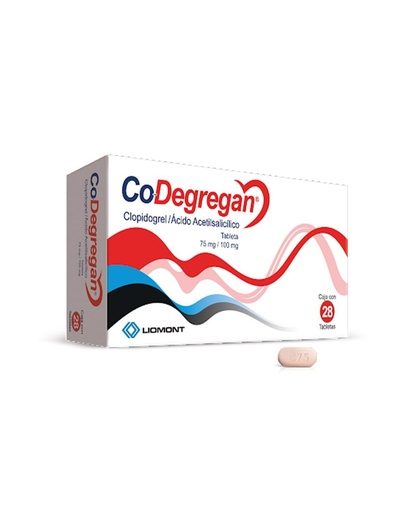 [7501299309964] Co-Degregan 75/100 Mg 28 Tabletas 