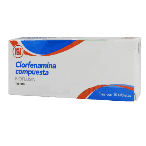 [7501563380200] Clorfenamina Compuesta 10 Tabletas Genérico Randall 