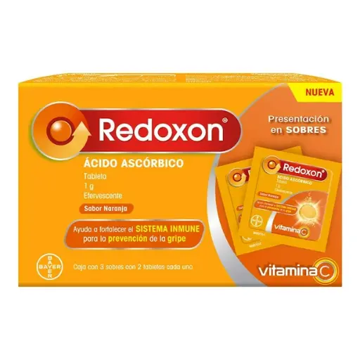 [7501008499030] Redoxon 1 G 3 Sobres Con 2 Tabletas Efervescentes Cada Uno 