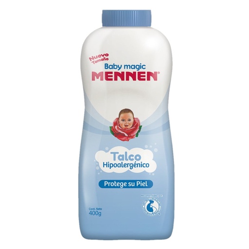 [8850006935033] Talco Mennen Baby Magic Hipoalergénico Azul 400 G 