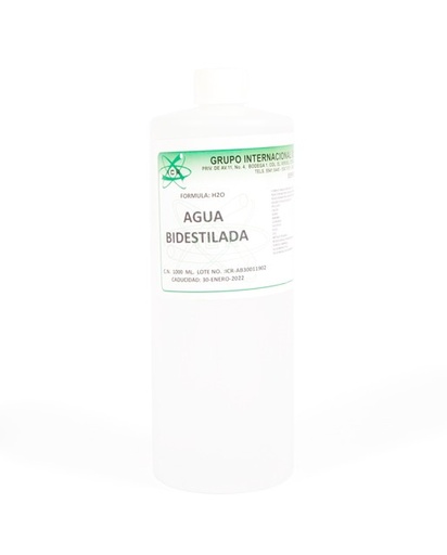 [ICRC600-003] Agua Bidestilada 1000 Ml