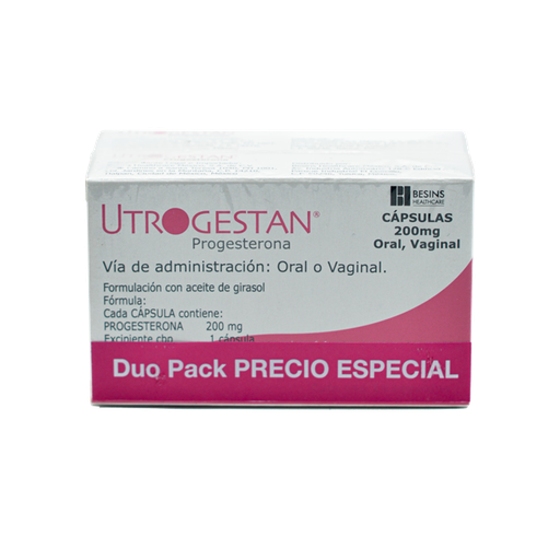 [3701217201415] Utrogestan 200 Mg 14 Cápsulas 2 Pack 