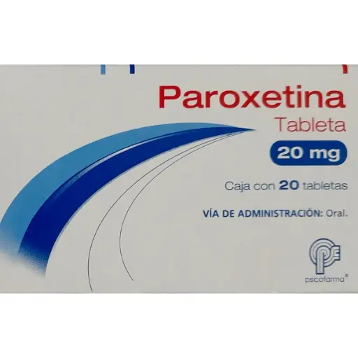 [7501384543358] Paroxetina 20 Mg 20 Tabletas Genérico Psicofarma