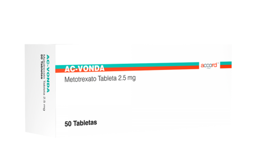 [7506335703416] Ac-Vonda (Metotrexato) 2.5 Mg Caja De Cartón Con 50 Tabletas En Envase Burbuja E Instructivo Anexo