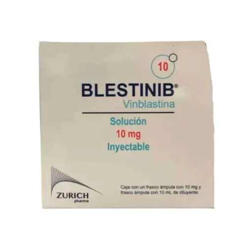 [7502251890544] Blestinib (Vinblastina) 10 Mg Caja Con 1 Frasco Ámpula De 10 Mg Y Un Frasco Ámpula Con 10 Ml De Diluyente