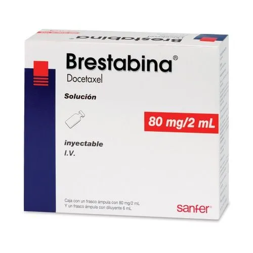 [7501070601119] Brestabina (Docetaxel) 80 Mg Caja Con 1 Frasco Ámpula Con 80 Mg/2 Ml Y 1 Frasco Ámpula Con Diluyente 6 Ml