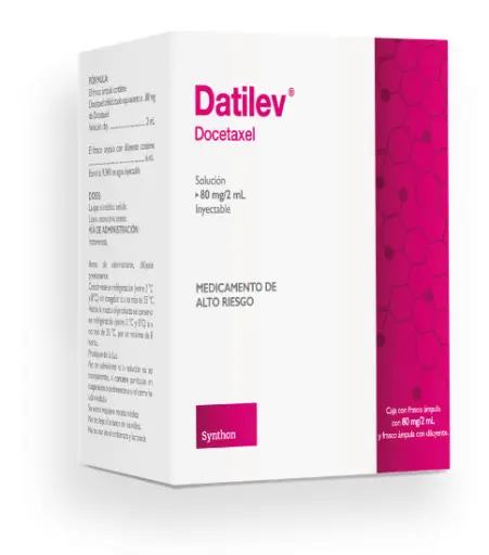 [7502223556324] Datilev (Docetaxel) 80 Mg / 2 Ml Frasco Ámpula Con 80 Mg / 2 Ml Y Fa Con Diluyente