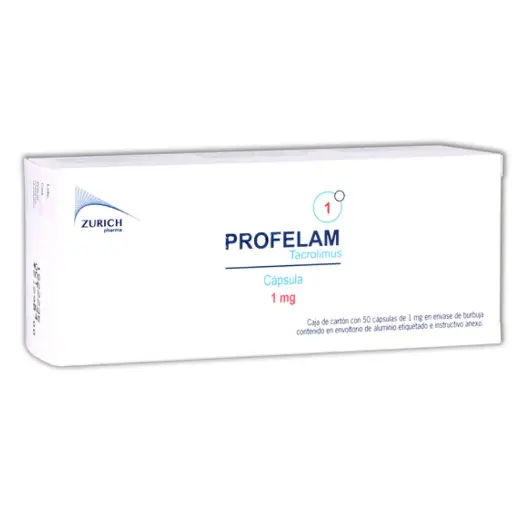 [7502251891732] Profelam (Tacrolimus) 1 Mg Caja Con 50 Cápsulas De 1 Mg