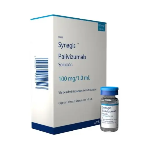 [5000456066969] Synagis (Palivizumab) 100 Mg Caja Con 1 Frasco Ámpula Con 100 Mg De Polvo Liofilizado Y 1 Ampolleta Con 1 Ml De Diluyente