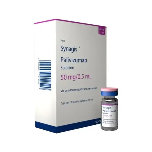 [5000456066952] Synagis (Palivizumab) 50 Mg Caja Con 1 Frasco Ámpula Con 50 Mg De Polvo Liofilizado Y 1 Ampolleta Con 1 Ml De Diluyente