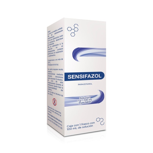 [7506022328335] Sensifazol 1 G Solución Inyectable 100 Ml Genérico Paracetamol