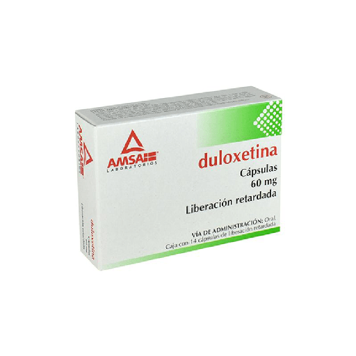 [7501349021624] Duloxetina Liberación Prologada 60 Mg 14 Cápsulas Genérico Amsa 