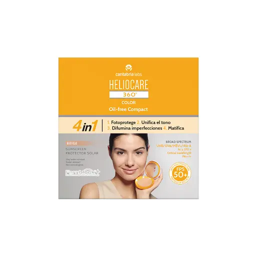 [8470002141469] Protector Solar 4 en 1 Heliocare 360° Color Compact Oil Free Beige 10 G 