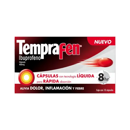 [7506460101002] Tempra Fen Ibuprofeno 400 Mg Caja Con 10 Cápsulas 