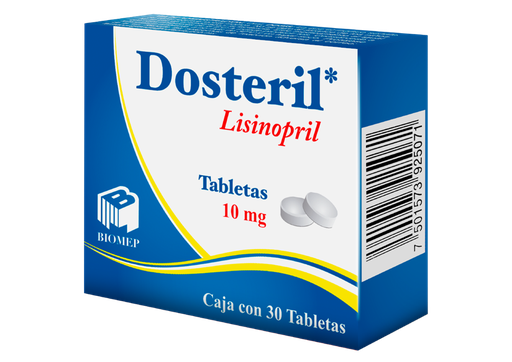 [7501573925071] Dosteril lisinopril 10mg 30 tabletas